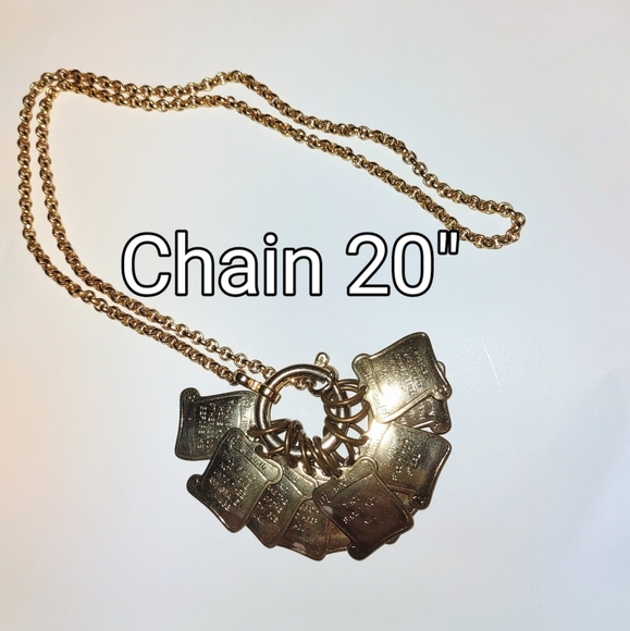 The Ten Commandments Gold Scrolls Charms Necklace - Picture 12 of 16